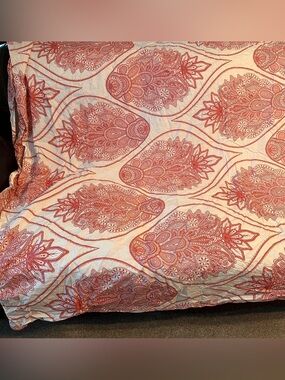 Pottery Barn Paisley Medallion Duvet Cover Twin Size With Standard Sham